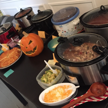 crockpots full of food