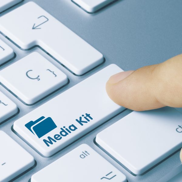 close up of white keyboard with a medi kit button