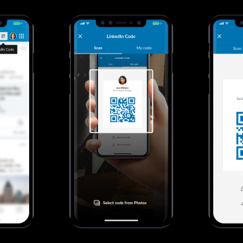 LinkedIn on a mobile phone