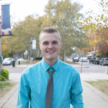 Headshot of Drew Boehmker outside