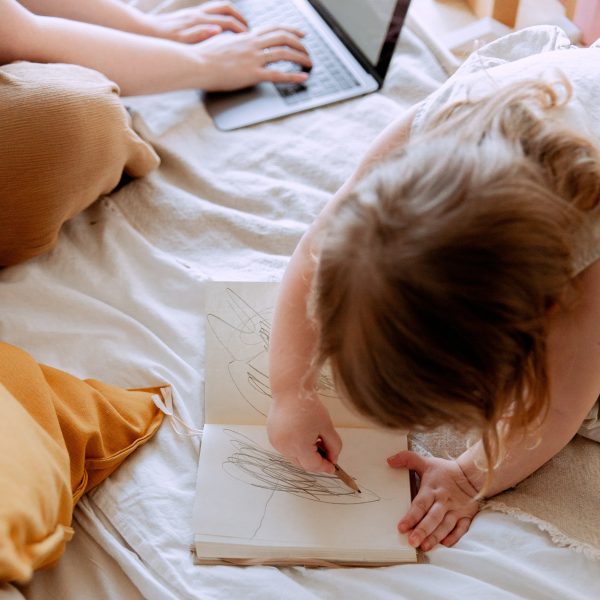 Doodling in a notebook is often a child's first artistic expression