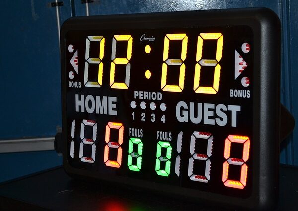 Score board from a college basketball game