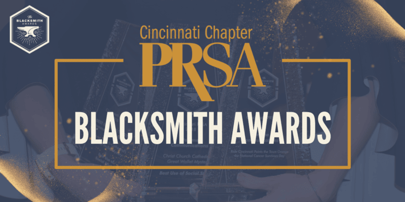 Logo for the PRSA Cincinnati Blacksmith Awards 2024.